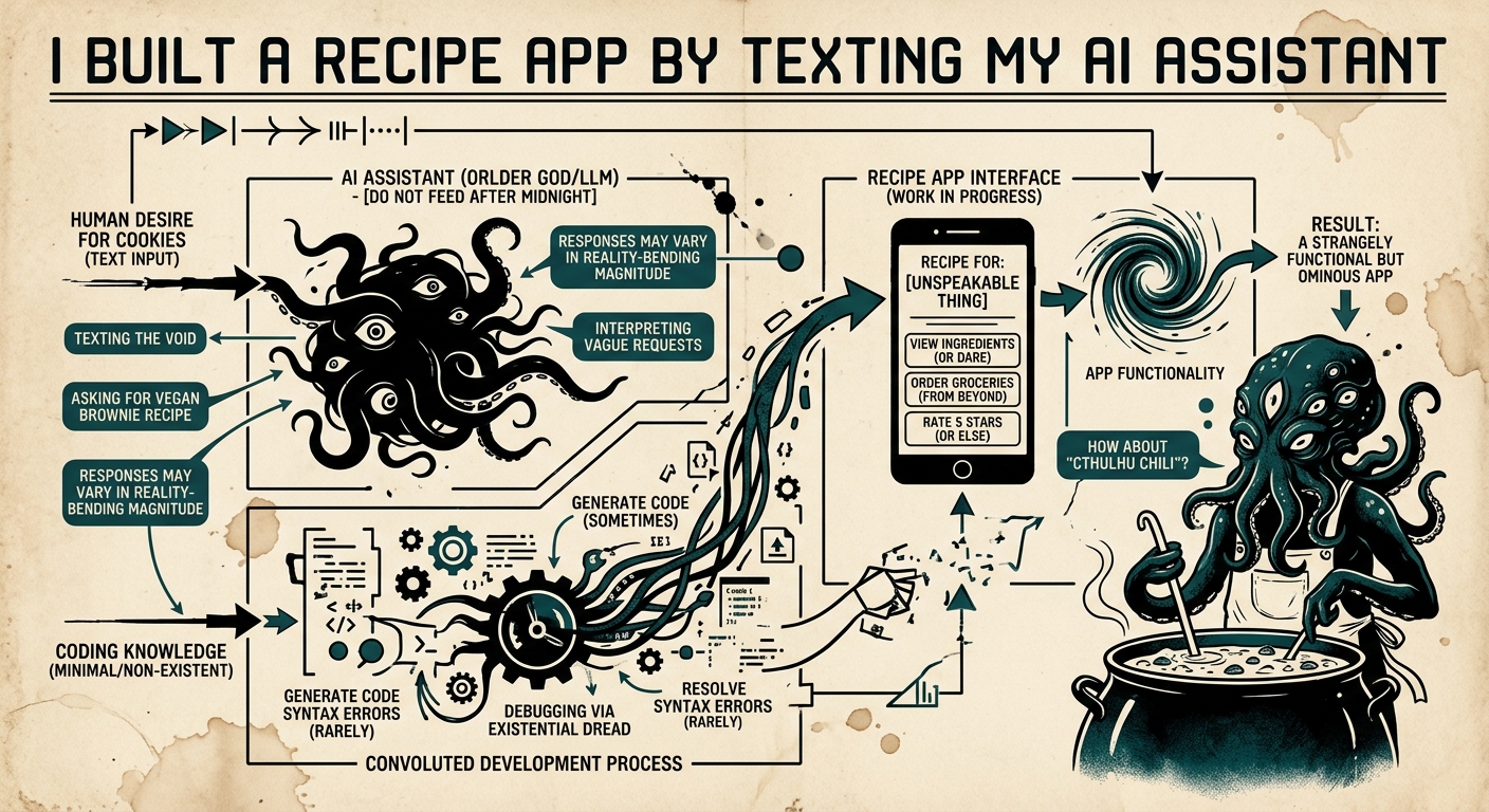 Illustration for I Built a Recipe App by Texting My AI Assistant