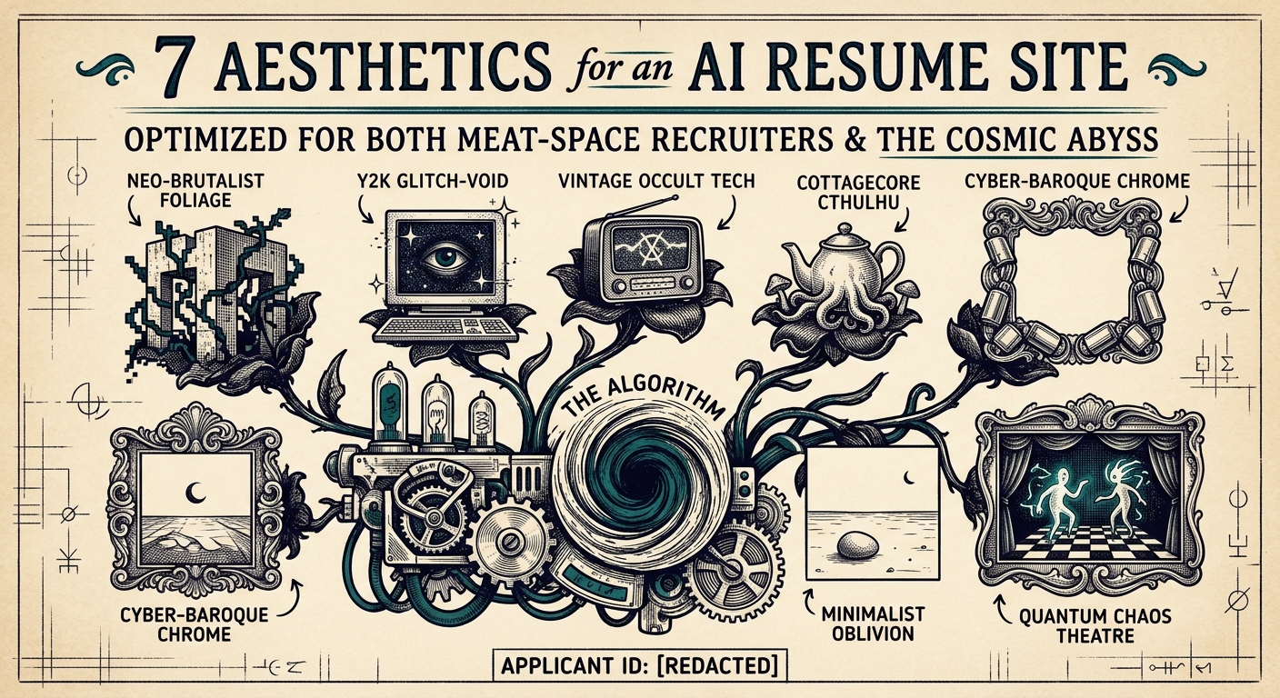 Illustration for 7 Aesthetics for an AI Resume Site