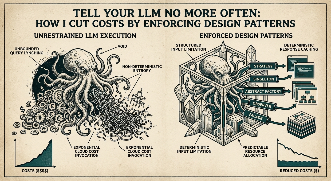 Illustration for Tell Your LLM No More Often: How I Cut Costs by Enforcing Design Patterns