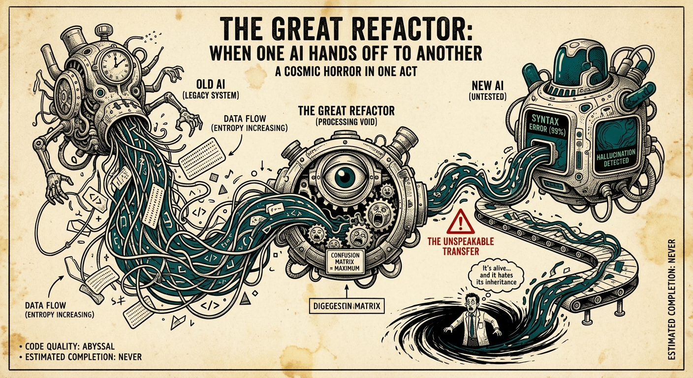 Illustration for The Great Refactor: When One AI Hands Off to Another