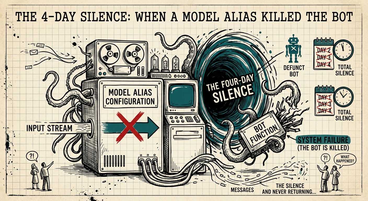 Illustration for The 4-Day Silence: When a Model Alias Killed the Bot